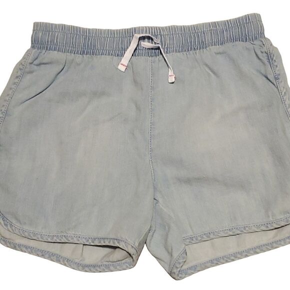 Cat & Jack Girls Size 10/12 Blue Denim Pull on Shorts - Picture 1 of 3
